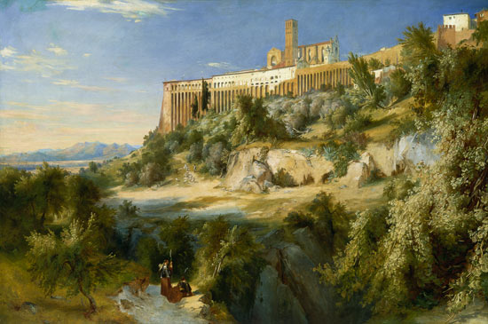 Look on Assisi. od Carl Eduard Ferdinand Blechen
