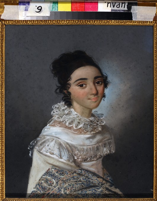 Portrait of Yekaterina Emmanuilovna Abamelik-Lazareva (1806-1880), née Manuk-Bey od Karl Wilhelm Bardou