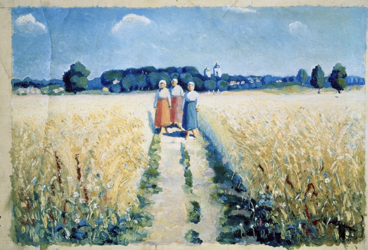 Three women on the road od Kasimir Severinovich Malewitsch