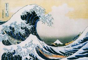 Velká vlna - Konec série 36 pohledů na Fudschijamu - Katsushika Hokusai