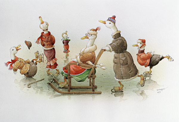 Ducks on Skates  od  Kestutis  Kasparavicius