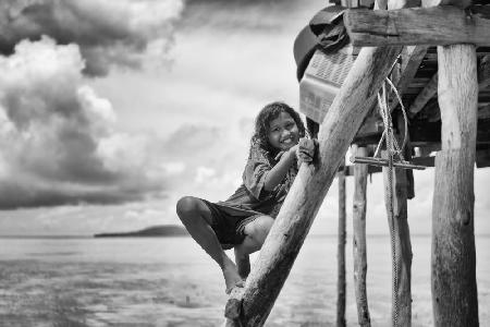 Girl on a Ladder