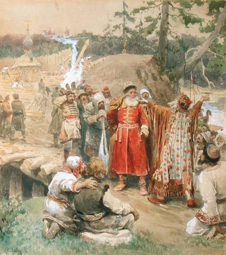 The Conquest of the New Regions in Russia od Klawdij Wassiljewitsch Lebedjeff