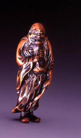 Netsuke, depicting a standing Sennin