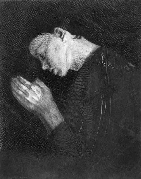 Girl Praying od Käthe Kollwitz