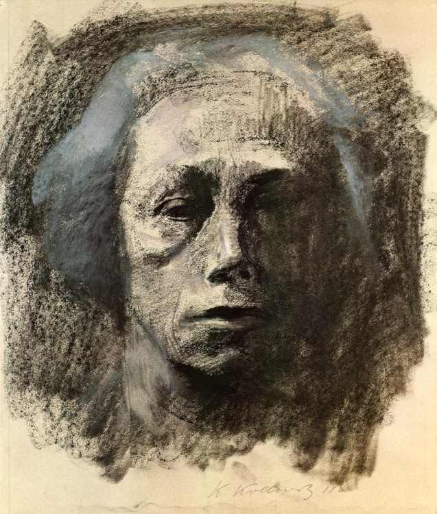 Self-portrait en face od Käthe Kollwitz