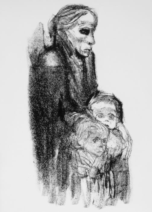 Drawing of Mother with Children od Käthe Kollwitz