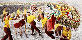 Dragon Festival, 1996 (gouache on rice paper) 