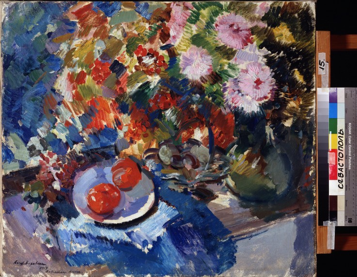 Asters and tomatos od Konstantin Alexejewitsch Korowin