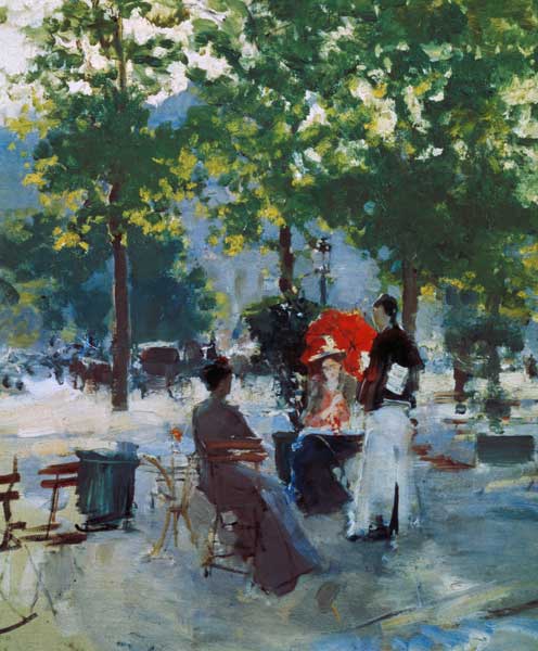 Café in Paris od Konstantin Alexejewitsch Korowin
