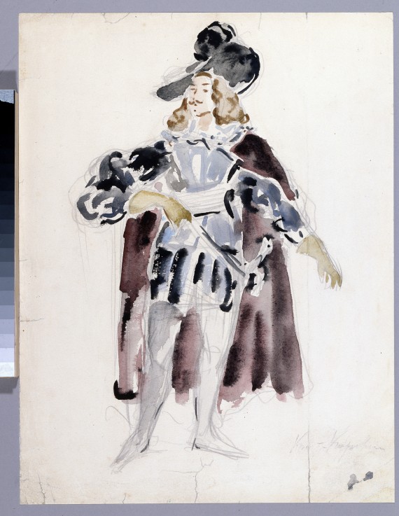 Costume design for the opera The stone Guest by A. Dargomyzhsky od Konstantin Alexejewitsch Korowin