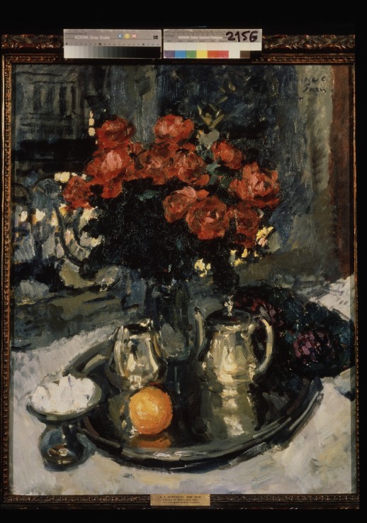Roses and violets od Konstantin Alexejewitsch Korowin
