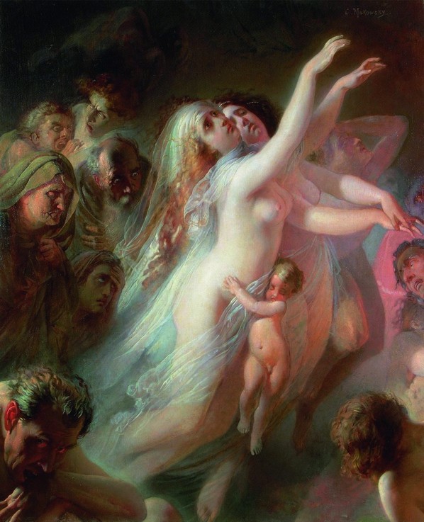 Charon conveyed the souls of the dead across the Styx od Konstantin Jegorowitsch Makowski
