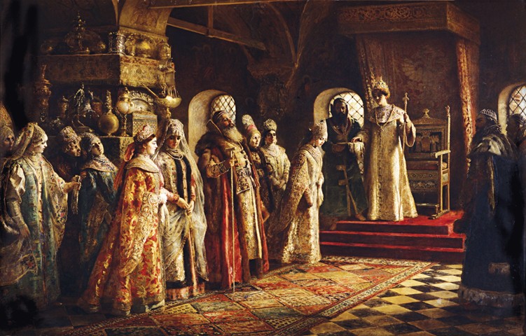 Tsar Alexei Mikhailovich Choosing a Bride od Konstantin Jegorowitsch Makowski