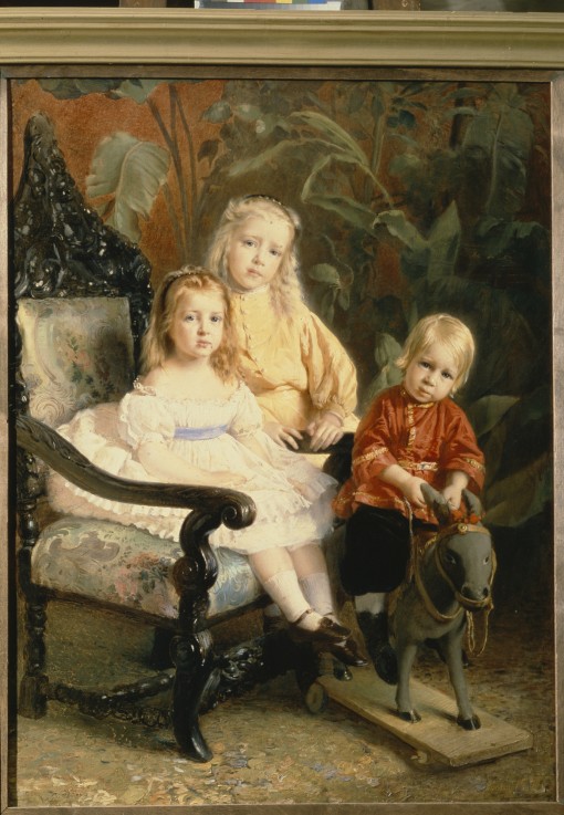 Portrait of the Stasov's Children od Konstantin Jegorowitsch Makowski