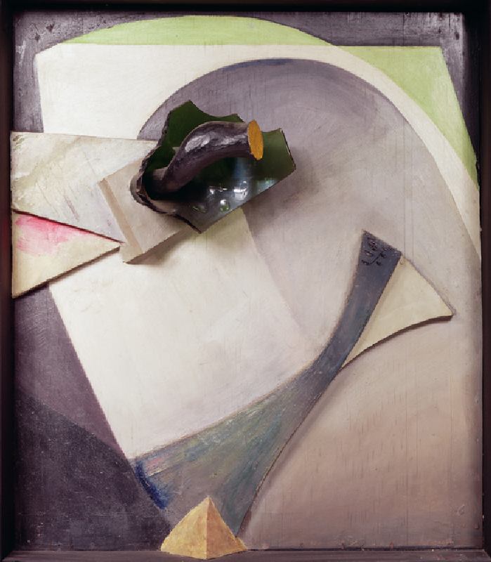 Glass Flower, 1940 (painting on wood with additional glass & wood) od Kurt Schwitters