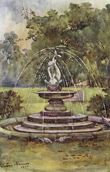 Dolphin Fountain, Hyde Park od Lady Victoria Marjorie Harriet Manners