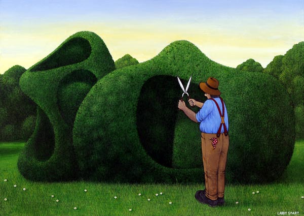 Moore Topiary (acrylic on linen)  od Larry  Smart