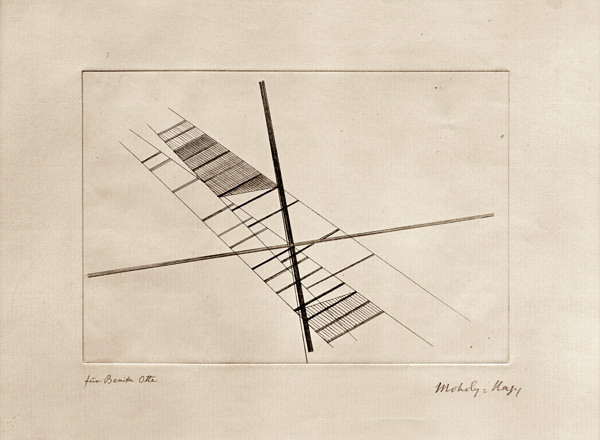 Sich schneidende Diagonalen od László Moholy-Nagy