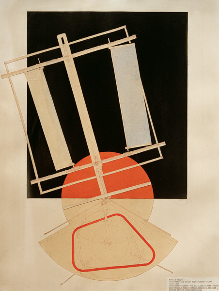 Lichtrequisit einer elektrischen Bühne od László Moholy-Nagy