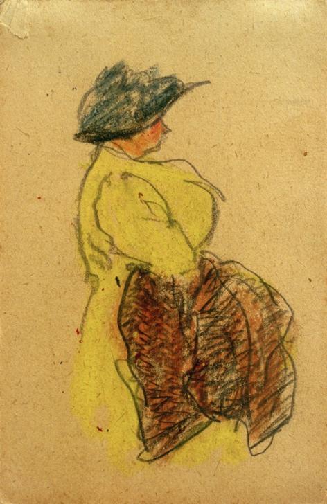 Ohne Titel (Frau in Gelb, von rechts)  od László Moholy-Nagy