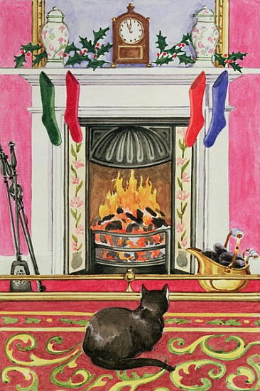 Fireside Scene at Christmas  od Lavinia  Hamer
