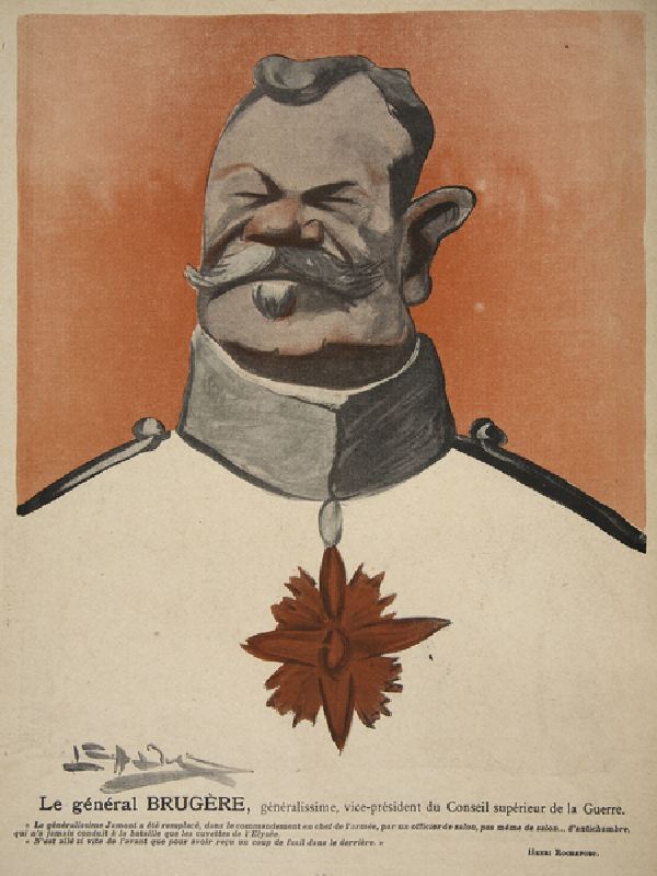 General Brugere, Generalissimo, Vice-President of the War Council, illustration from Lassiette au Be od Leal de Camara