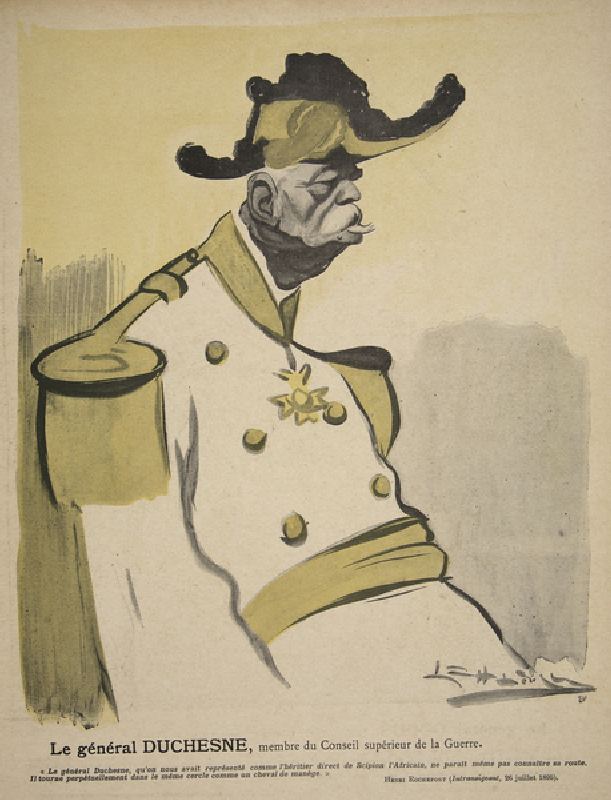General Duchesne, member of the War Council, illustration from Lassiette au Beurre: Nos Generaux, 12 od Leal de Camara