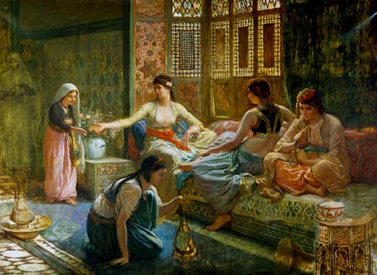 Interior of a Harem od Leon-Auguste-Adolphe Belly