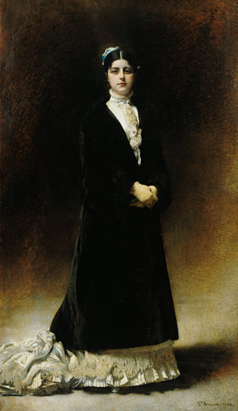 Portrait of Emmanuella Signatelli, Countess Potocka od Leon Joseph Florentin Bonnat