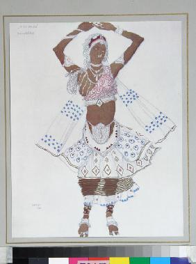 Costume design for the Ballet "Blue God" by R. Hahn