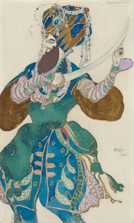 Costume design for the ballet "Scheharazade" by N. Rimsky-Korsakov od Leon Nikolajewitsch Bakst