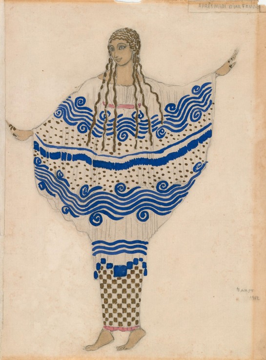 Nymph. Costume design for the ballet The Afternoon of a Faun by C. Debussy od Leon Nikolajewitsch Bakst