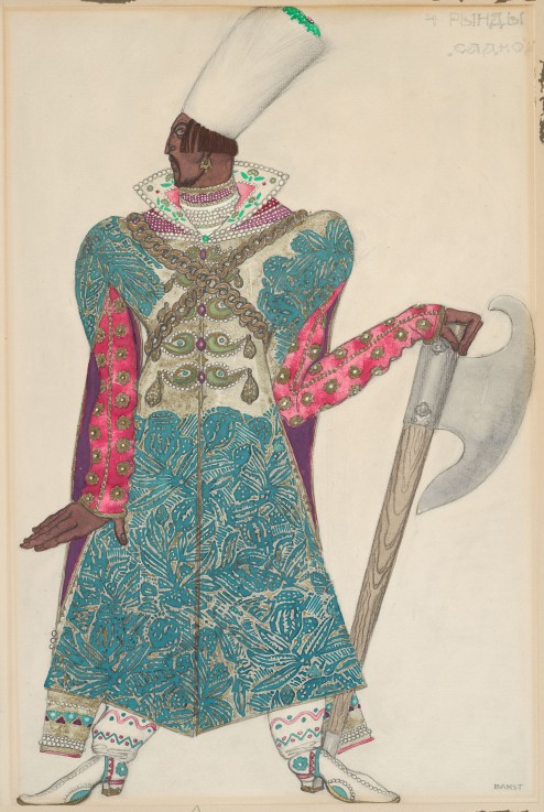 Rynda. Costume design for the opera Sadko by N. Rimsky-Korsakov od Leon Nikolajewitsch Bakst