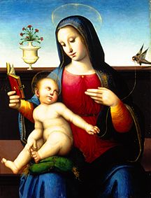 Madonna with child and goldfinch od Leonardo da Pistoia