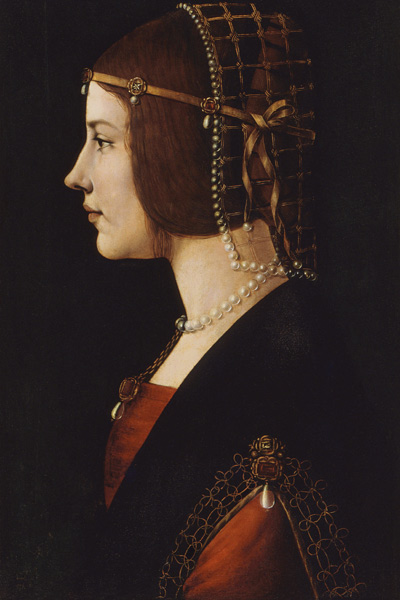Damenbildnis Beatrice d'Este od Leonardo da Vinci