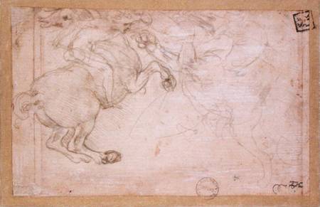 A Horseman in Combat with a Griffin od Leonardo da Vinci
