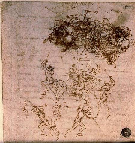 Study for the Battle of Anghiari od Leonardo da Vinci