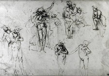 Study of nude men od Leonardo da Vinci