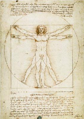 Proporce lidské postavy (Vitruvius) - Leonardo da Vinci