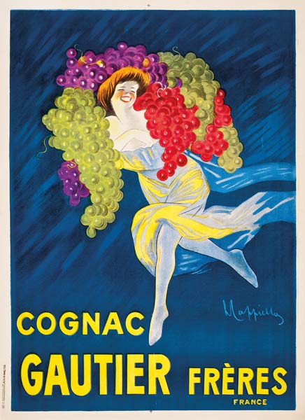 An advertising poster for Gautier Freres cognac od Leonetto Cappiello