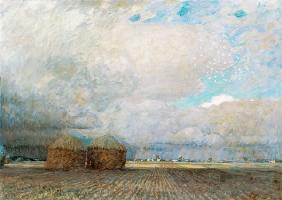 Landscape with Huts