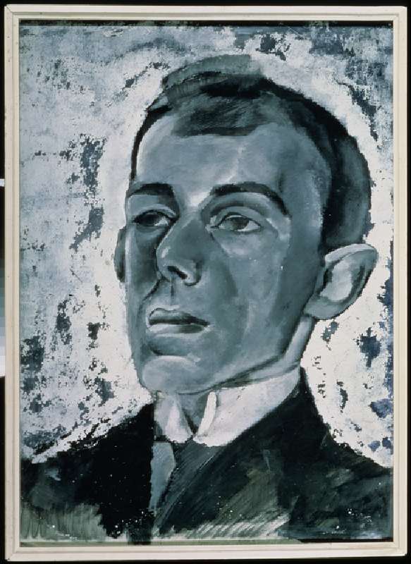 Portrait of the Poet Ossip Mandelstam (1891-1938) (gouache on paper) od Lev Aleksandrovitc Bruni