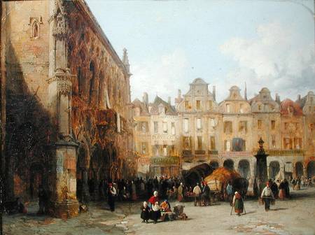 The Hotel de Ville, Arras od Lewis John Wood