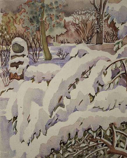 Front Garden under Heavy Snow od Lillian  Delevoryas