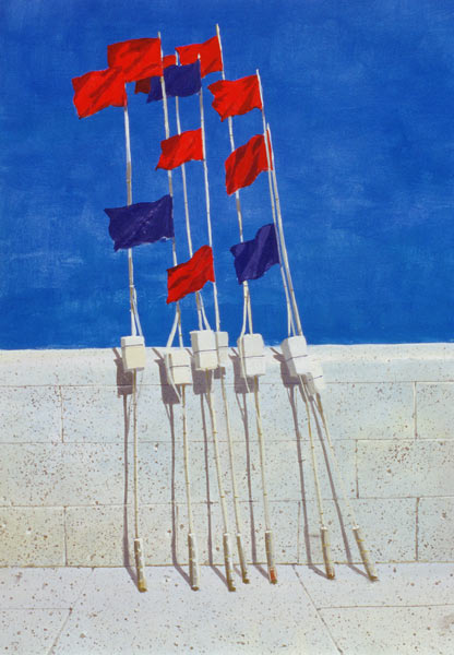 Lobster Buoys, 1990s (acrylic on paper)  od Lincoln  Seligman