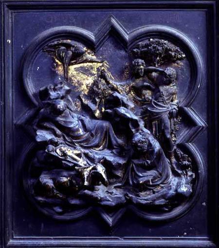 The Nativity, second panel of the North Doors of the Baptistery of San Giovanni od Lorenzo  Ghiberti