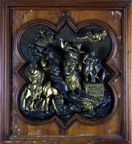 The Sacrifice of Isaac, bronze competition relief for the Baptistry Doors, Florence od Lorenzo  Ghiberti