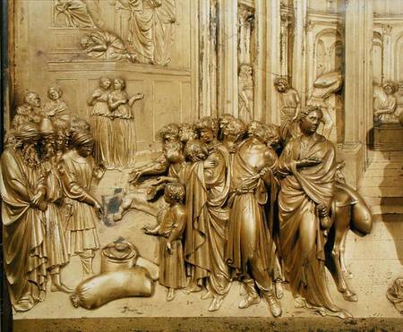 The Story of Joseph, detail of the Finding of the Silver Cup, from the original panel from the East od Lorenzo  Ghiberti