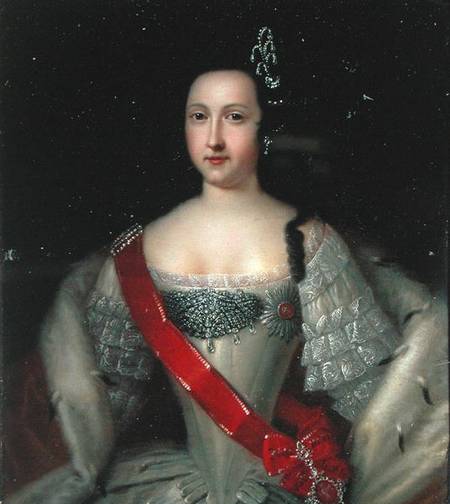 Portrait of Princess Anna (1718-46), the Mother of Emperor Ivan VI (1740-64) od Louis Caravaque